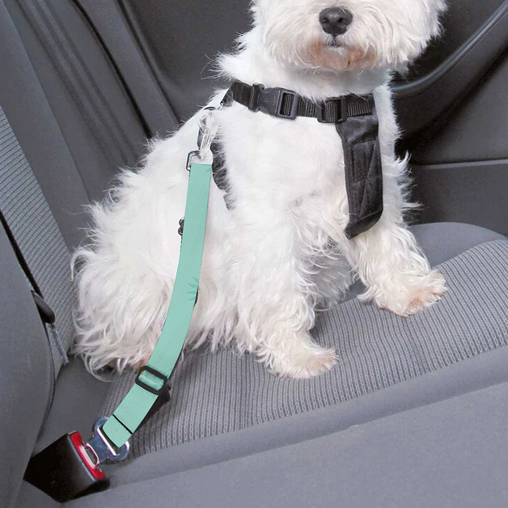 Cute Cow And Baby Cow Pattern Print Dog Seat Belt