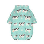 Cute Cow And Baby Cow Pattern Print Dog Zip Up Hoodie
