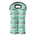 Cute Cow And Baby Cow Pattern Print Double Neoprene Wine Tote