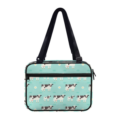 Cute Cow And Baby Cow Pattern Print Double Strap Bible Bag