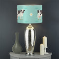 Cute Cow And Baby Cow Pattern Print Drum Lamp Shade