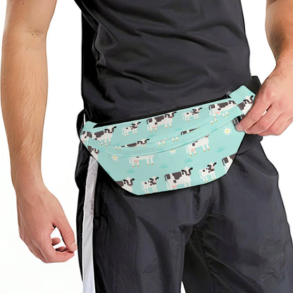 Cute Cow And Baby Cow Pattern Print Fanny Pack