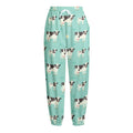 Cute Cow And Baby Cow Pattern Print Fleece Lined Knit Pants