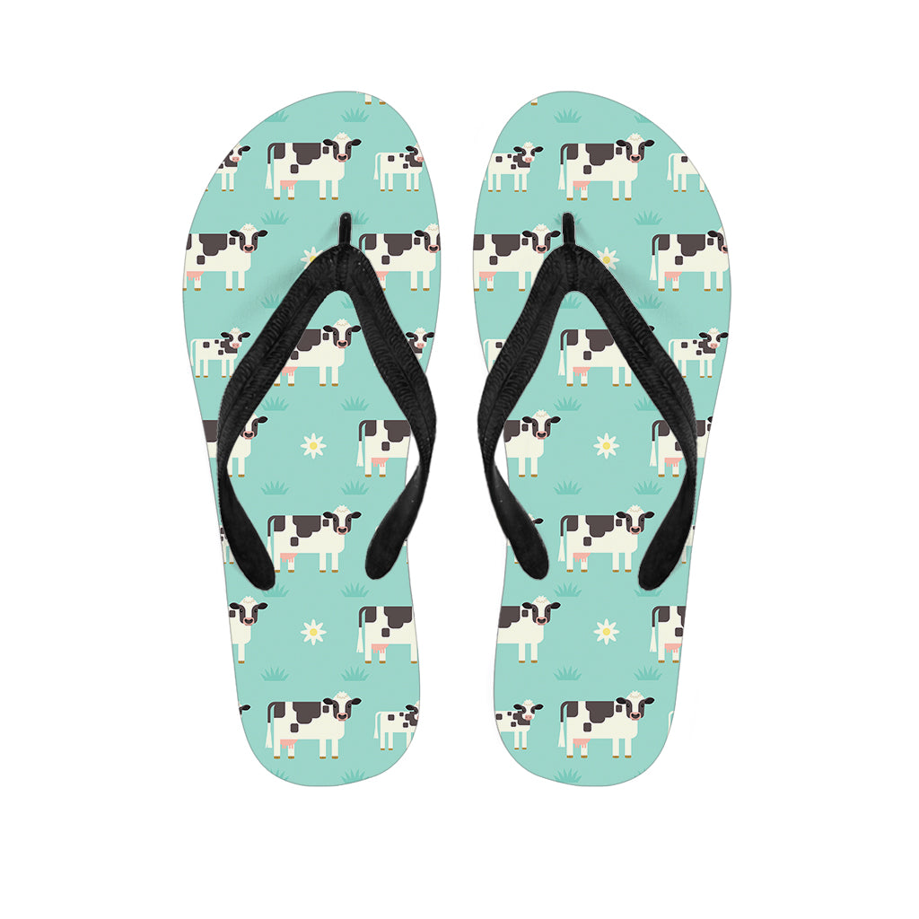 Cute Cow And Baby Cow Pattern Print Flip Flops