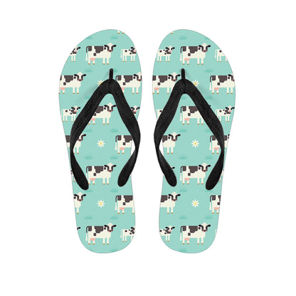 Cute Cow And Baby Cow Pattern Print Flip Flops