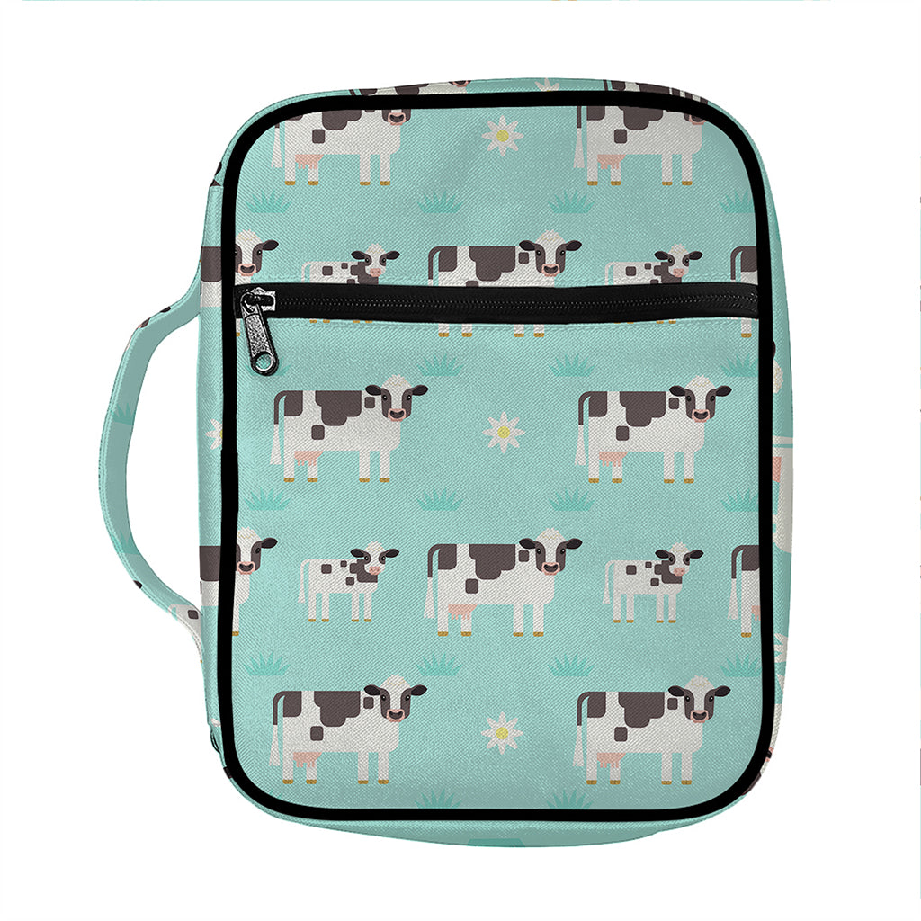 Cute Cow And Baby Cow Pattern Print Front Pocket Bible Bag