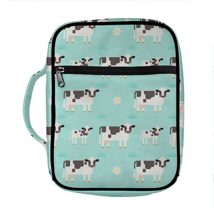Cute Cow And Baby Cow Pattern Print Front Pocket Bible Bag