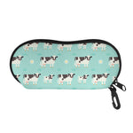 Cute Cow And Baby Cow Pattern Print Glasses Case