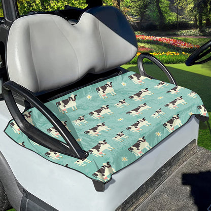 Cute Cow And Baby Cow Pattern Print Golf Cart Seat Cover
