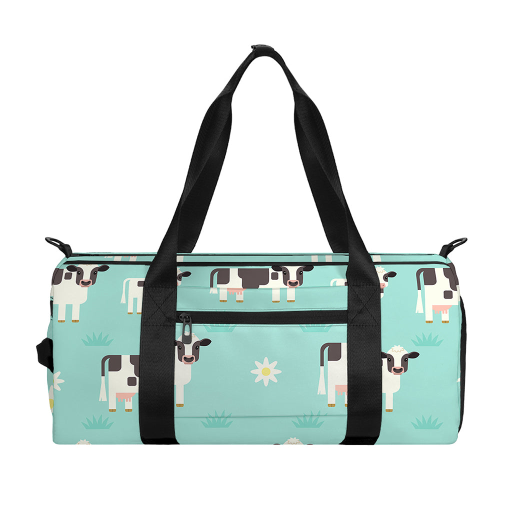 Cute Cow And Baby Cow Pattern Print Gym Bag