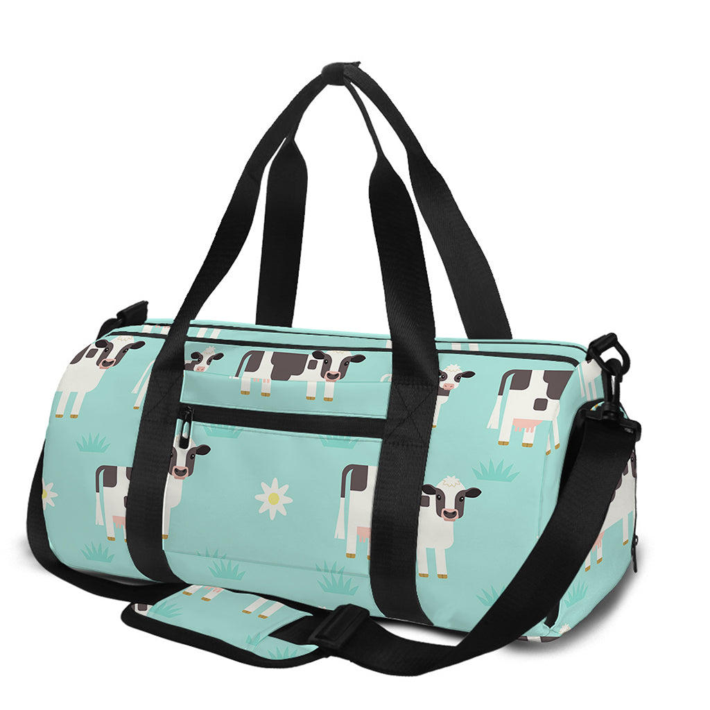 Cute Cow And Baby Cow Pattern Print Gym Bag