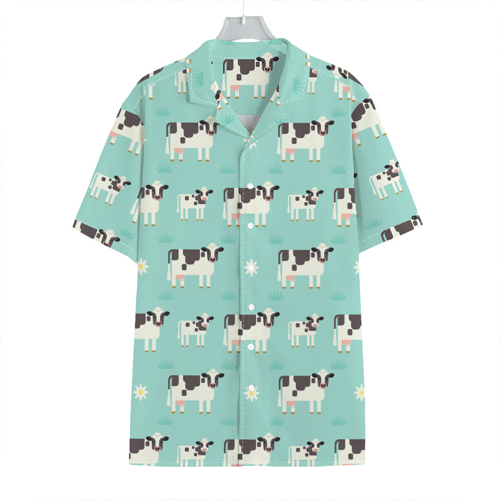 Cute Cow And Baby Cow Pattern Print Hawaiian Shirt