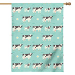 Cute Cow And Baby Cow Pattern Print House Flag