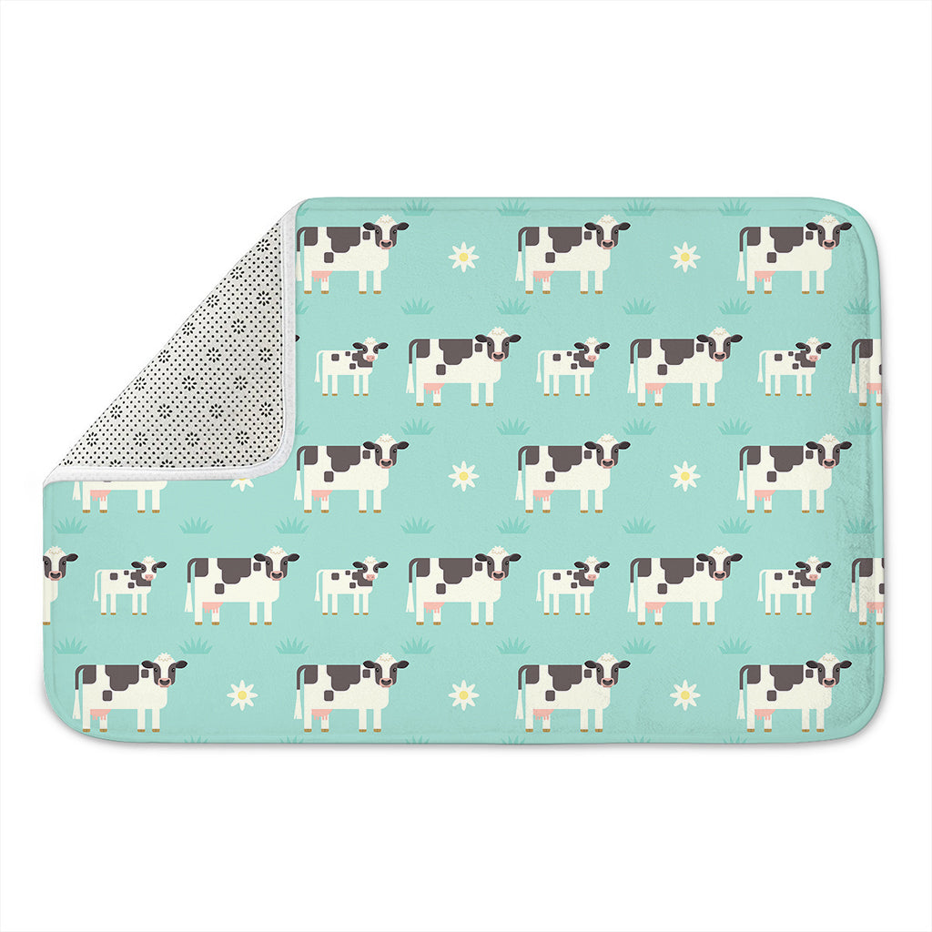 Cute Cow And Baby Cow Pattern Print Indoor Door Mat