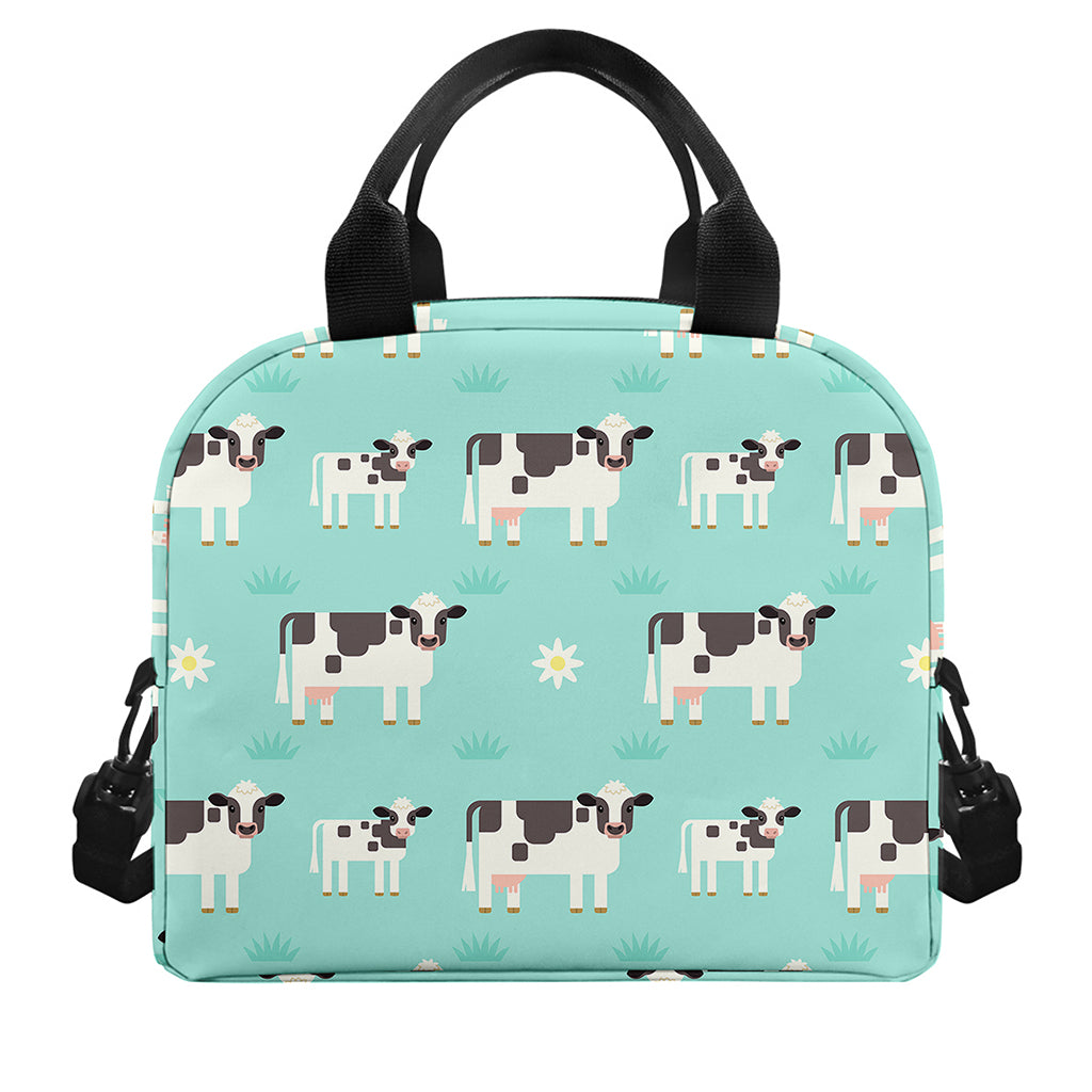 Cute Cow And Baby Cow Pattern Print Insulated Lunch Bag