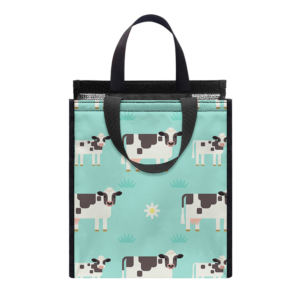 Cute Cow And Baby Cow Pattern Print Insulated Lunch Tote