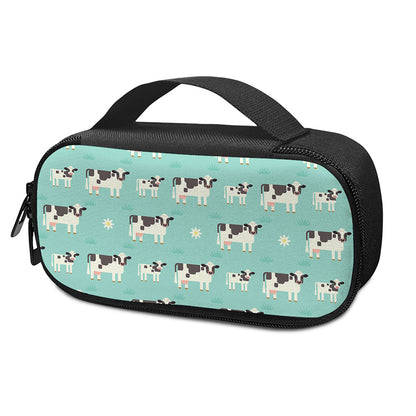 Cute Cow And Baby Cow Pattern Print Insulin Cooler Travel Case