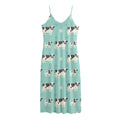 Cute Cow And Baby Cow Pattern Print Jersey Midi Cami Dress