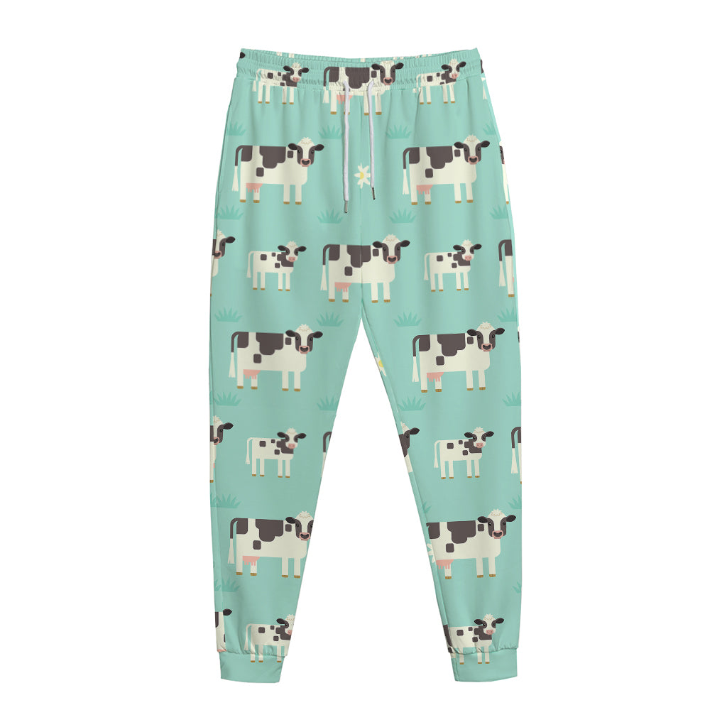 Cute Cow And Baby Cow Pattern Print Jogger Pants
