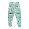 Cute Cow And Baby Cow Pattern Print Jogger Pants