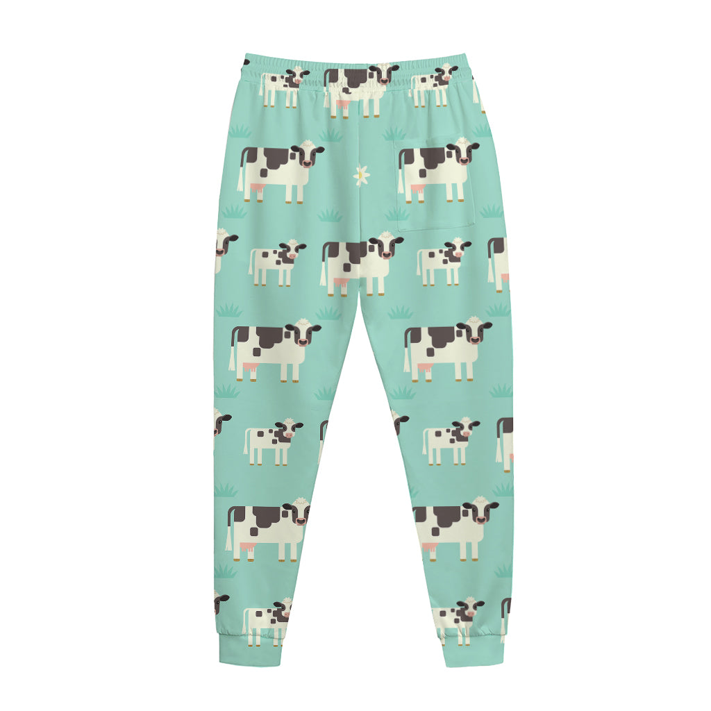 Cute Cow And Baby Cow Pattern Print Jogger Pants