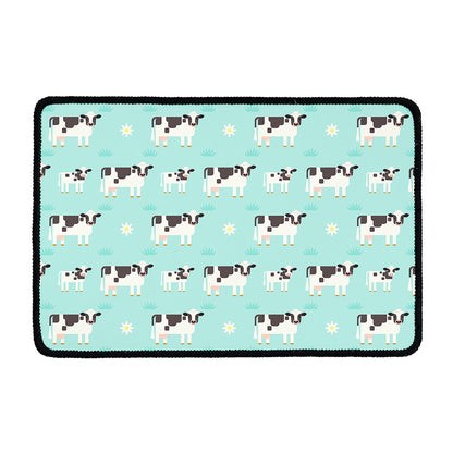 Cute Cow And Baby Cow Pattern Print Kitchen Mat