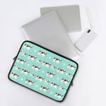 Cute Cow And Baby Cow Pattern Print Laptop Sleeve