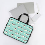 Cute Cow And Baby Cow Pattern Print Laptop Sleeve With Handle