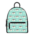 Cute Cow And Baby Cow Pattern Print Leather Backpack