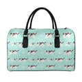 Cute Cow And Baby Cow Pattern Print Leather Duffel Bag
