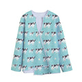 Cute Cow And Baby Cow Pattern Print Long Sleeve Short Coat