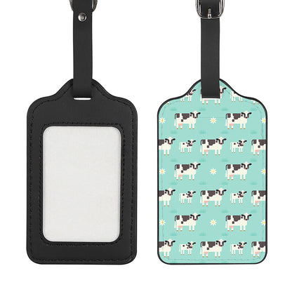 Cute Cow And Baby Cow Pattern Print Luggage Tag
