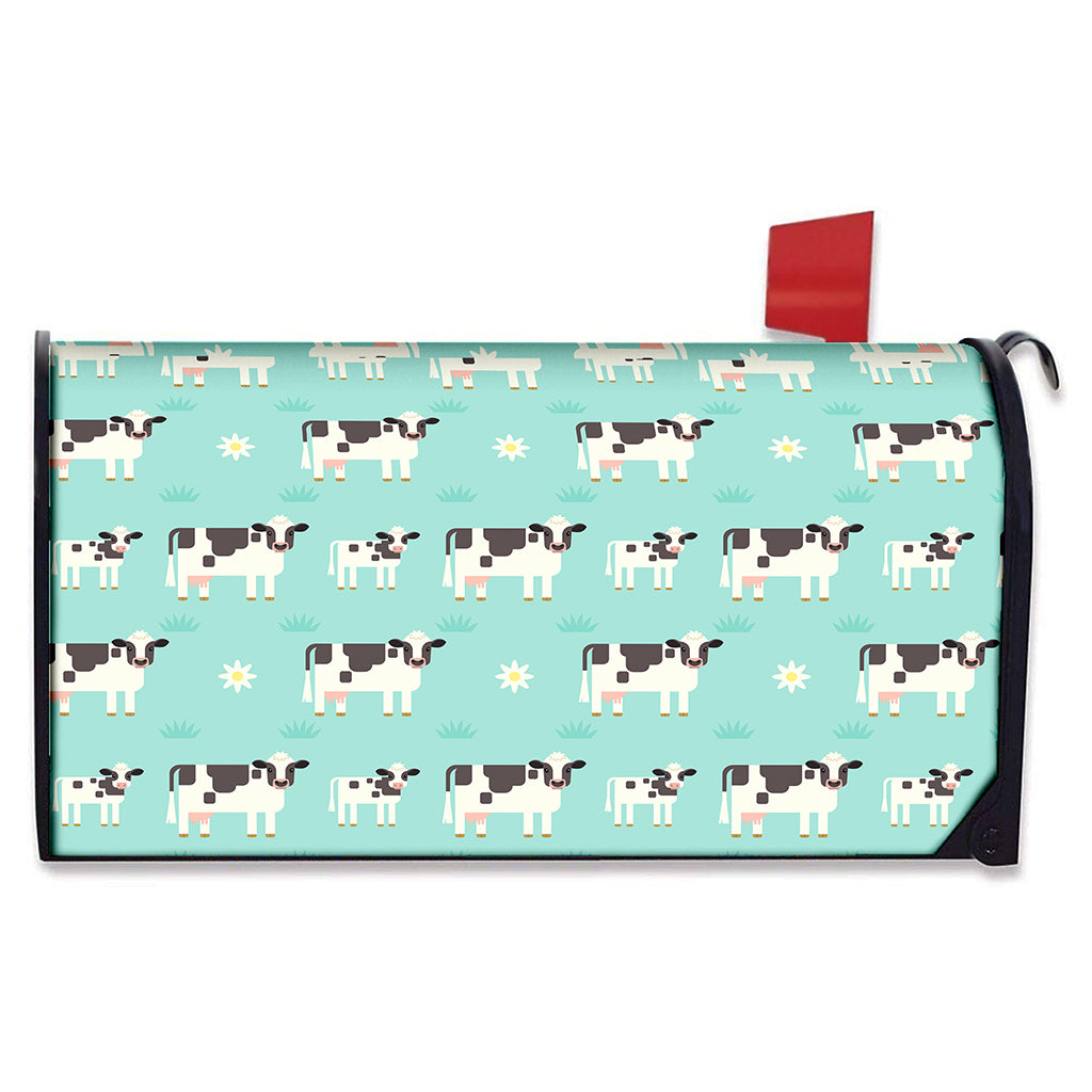 Cute Cow And Baby Cow Pattern Print Mailbox Cover