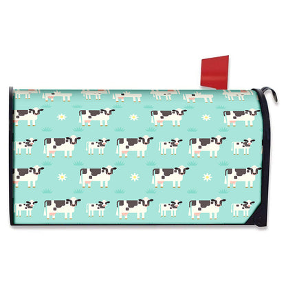 Cute Cow And Baby Cow Pattern Print Mailbox Cover