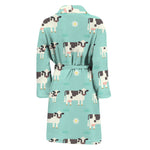 Cute Cow And Baby Cow Pattern Print Men's Bathrobe