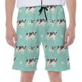 Cute Cow And Baby Cow Pattern Print Men's Beach Shorts