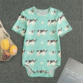 Cute Cow And Baby Cow Pattern Print Men's Bodysuit