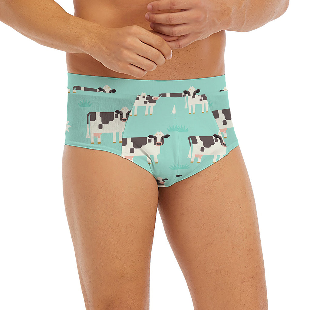 Cute Cow And Baby Cow Pattern Print Men's Briefs