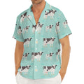 Cute Cow And Baby Cow Pattern Print Men's Deep V-Neck Shirt