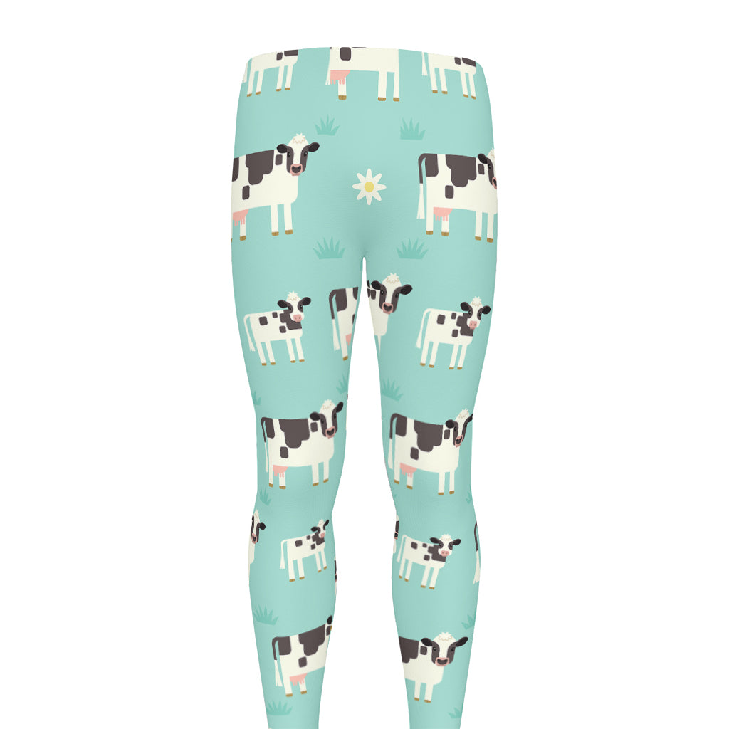 Cute Cow And Baby Cow Pattern Print Men's leggings