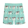 Cute Cow And Baby Cow Pattern Print Men's Athletic Shorts