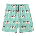 Cute Cow And Baby Cow Pattern Print Men's Swim Trunks
