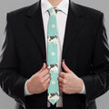 Cute Cow And Baby Cow Pattern Print Necktie
