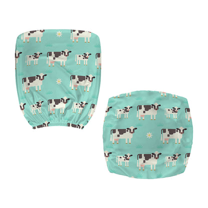 Cute Cow And Baby Cow Pattern Print Office Chair Cover