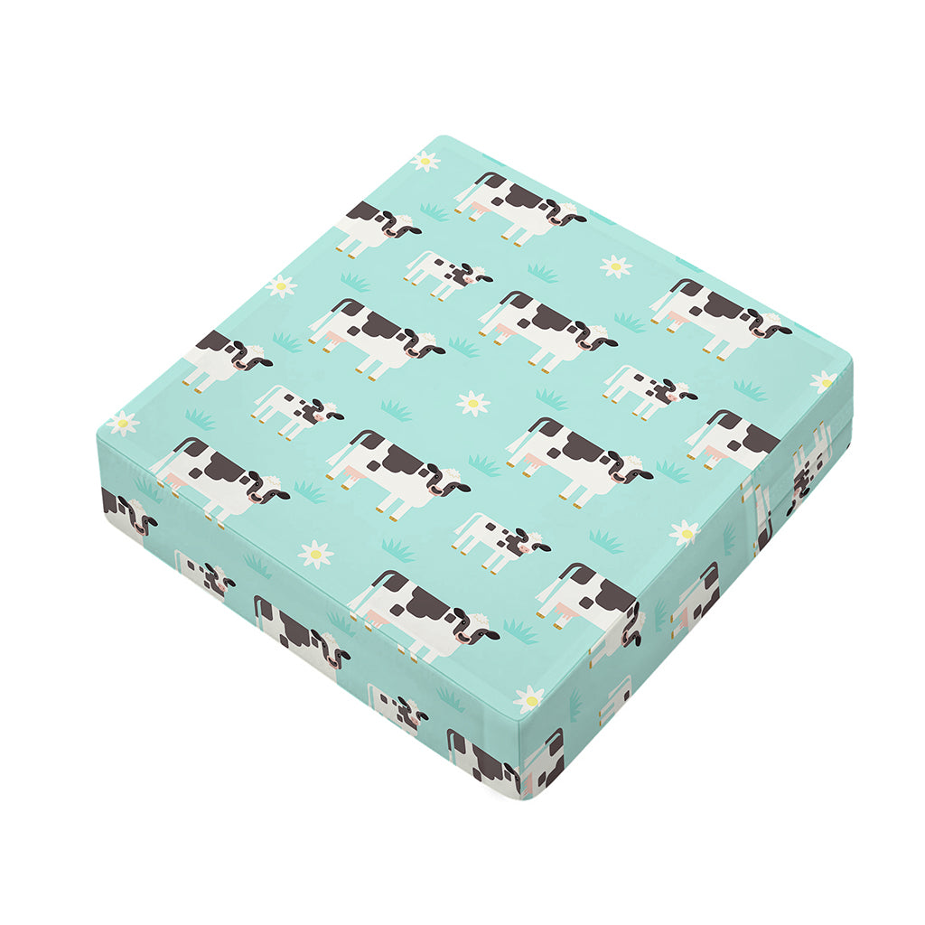Cute Cow And Baby Cow Pattern Print Outdoor Seat Cushion Cover