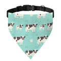 Cute Cow And Baby Cow Pattern Print Over The Collar Dog Bandana