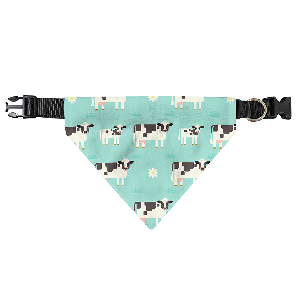 Cute Cow And Baby Cow Pattern Print Over The Collar Dog Bandana