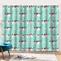 Cute Cow And Baby Cow Pattern Print Pencil Pleat Curtains