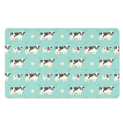 Cute Cow And Baby Cow Pattern Print Polyester Doormat