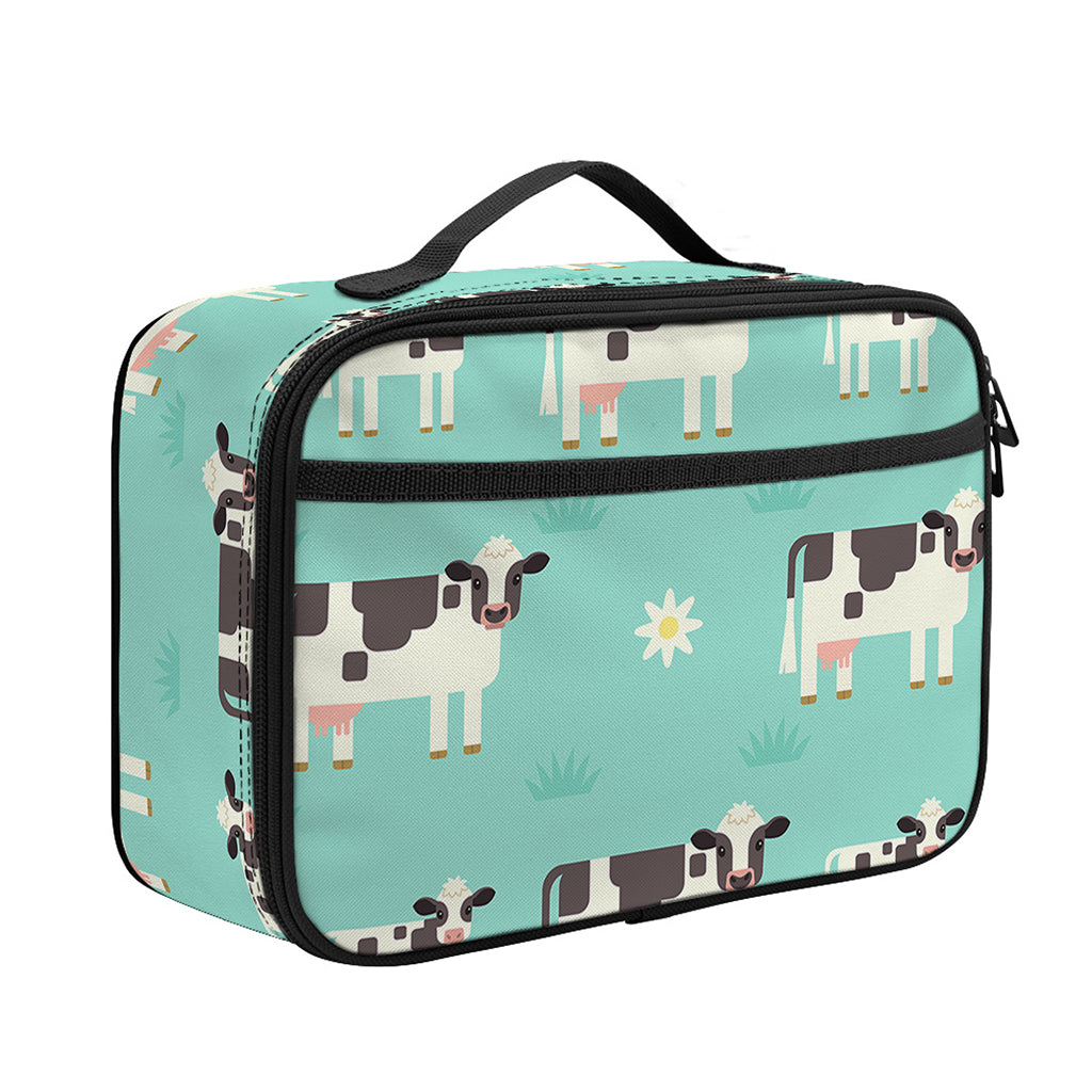 Cute Cow And Baby Cow Pattern Print Portable Lunch Bag